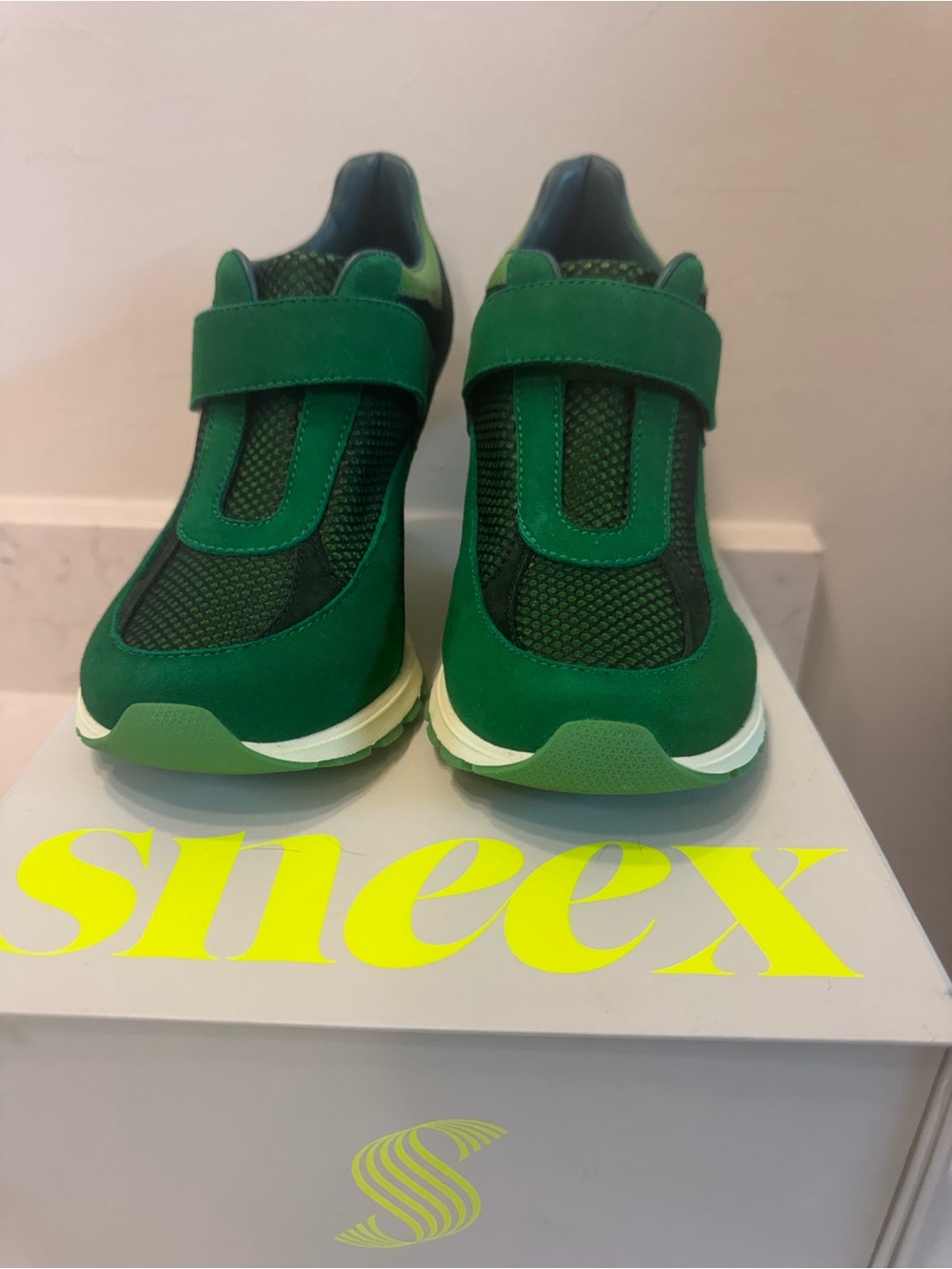 Green Women's Slip-On Sneex with Velcro Strap